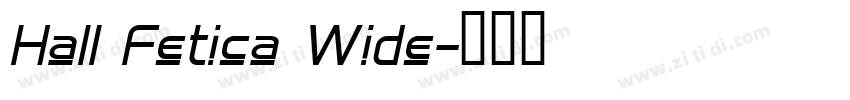 Hall Fetica Wide字体转换